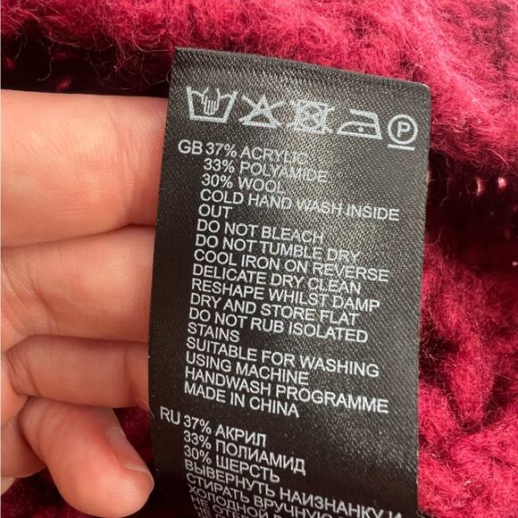 REISS Natalie open-knit wool-blend jumper sweater sz M - Picture 8 of 9